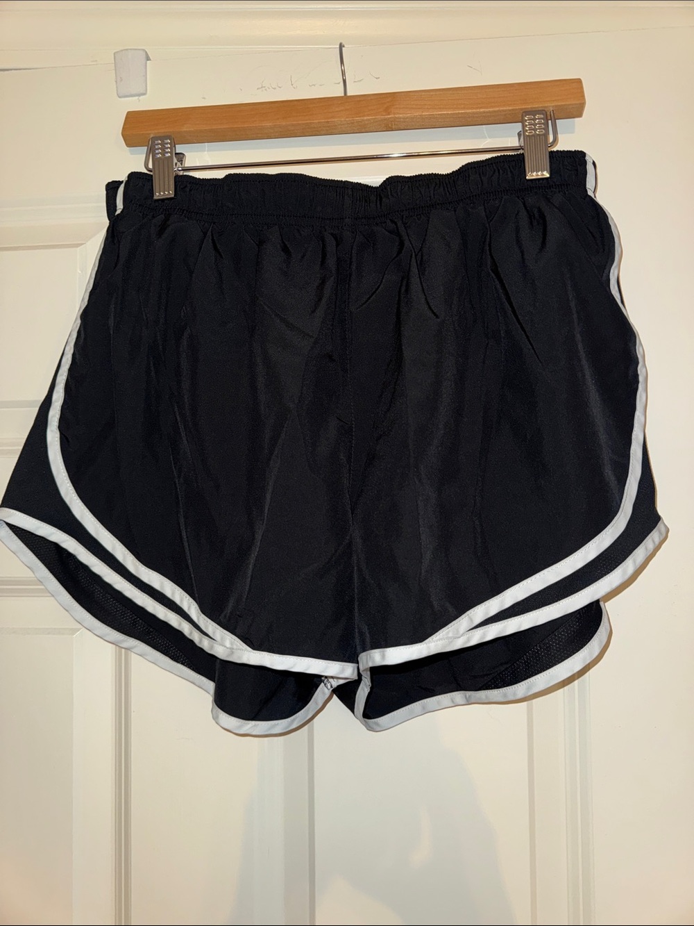Nike Women’s Black Athletic Running Shorts with White Trim